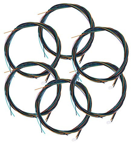 Tomotato 6 Set Gitarrensaiten Konzertgitarre Saiten Brillante Klangqualität Nylon Saiten Bunt Gitarrensaiten für Klassische Gitarre Ersatzsaiten