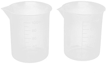 2 pièces 100 ml gradué bécher en plastique transparent tasse à mesurer pour laboratoire maison cuisine liquide outil de mesure tasse à mesurer cruche 10