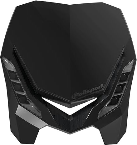 Polisport 8670800002 - E-BLAZE Kohlefaser-Scheinwerfer mit LED-Lampe, kompatibel mit allen Motocross-/Enduro-Modellen in Farbe schwarz