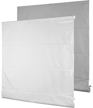 Ventanara Raffrollo ohne Bohren Klemmfix Raffgardine inklusive Montagematerial (80 x 130 cm, Weiß Raumverdunkelnd)