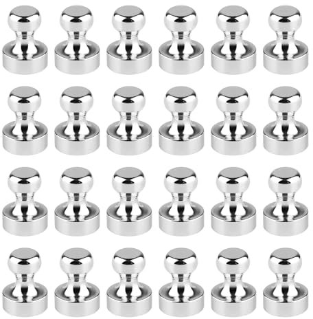 AiQInu 24 Pezzi Magneti Neodimio, Calamite Piccole Potenti, Magneti Potenti, Magnete Potente Frigorifero, Calamite per Lavagna Magnetica