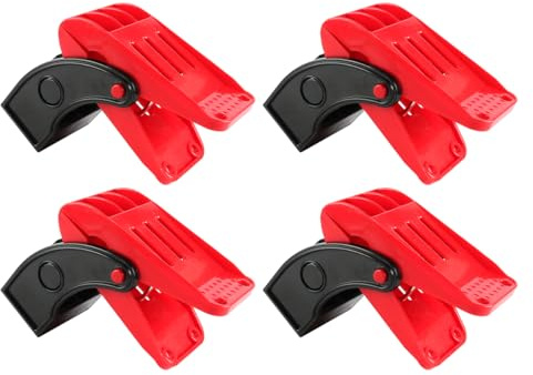 VOANZO Morsetti per tappetini autolavaggio 4 Pezzi Morsetti a Molla girevoli Grandi Antiscivolo in Acciaio Inox Clip di Pulizia Resistente da Parete per Tappetino