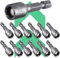 Douille Visseuse Paquet de 12 Adaptateurs de kit Dembouts Hexagonaux de 8mm Embout Visseuse Hexagonale de 1/4 Pouce Pour Accessoires de Perceuse ou de Tournevis Sans fil