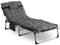 MEBEL ELITE Sonnenliege Gästebett Klappbar 190x73,5 cm – Reisebett Erwachsene mit Verstellbarer Rückenlehne – Klappbett Camping – Outdoor Liege für Garten, Balkon, Schlafzimmer und Büro (Grau)