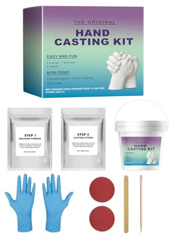 Handabdruck-Set, Perfektes Geschenk Zum Muttertag, Vatertag, Zur Hochzeit, Zum Jahrestag | Handschuhe Für Männer, Freund Und Freundin, Perfektes Geschenk Für Hochzeiten, Jubiläen Und Besondere Anlässe