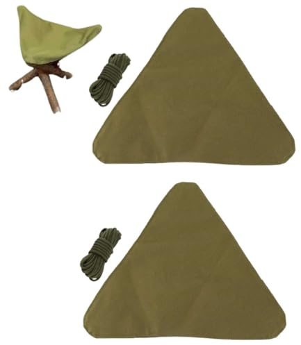 Kukyller Taburete con trípode para Acampar, 2 uds., Taburete Plegable de Viaje para Acampar, portátil, 3 Patas, Asiento de Lona súper Compacto para Senderismo