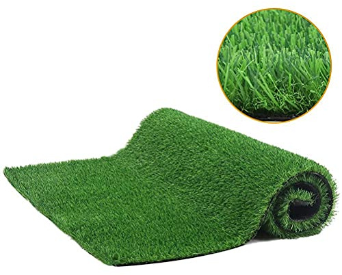 Stylebest Tapis de Gazon Artificiel, Tapis de Gazon Synthétique Doux et Antidérapant pour Pelouse de Jardin Intérieur et Extérieur, avec Conception Durable Résistante aux Intempéries, (1 * 2M)