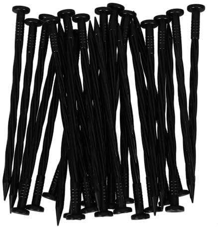 GRADENEVE Estacas de Jardinería de Plástico 30 Piezas, Clavos para Césped Diseño en Forma de U, Resistentes para Bordes de Paisaje y Fijación de Lonas en Exterior y Camping