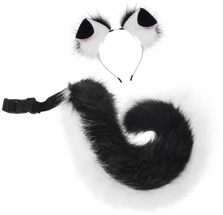 Nucelit Hundöron pannband med falsk svans halloween jul cosplay kostym presenter halloween cosplay kostym