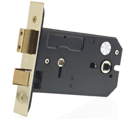 Horizontal Mortice Bathroom Lock - Satin Stainless Steel - 152mm (6 Inch) Case Depth