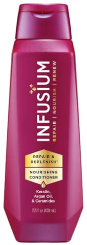 Infusium Repair and Replenish Nourishing Conditioner - Hair Conditioner with Keratin, Argan Oil, and Ceramides - Suitable for All Hair Types - 13.5 oz
