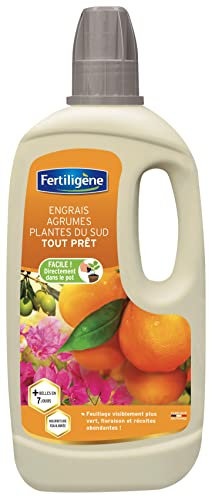 FERTILIGENE FAGPAL1 - Engrais Liquide Agrumes et Plantes du Sud Prêt à l'emploi 1 L - Plantes plus belles en 7 jours - Nourriture équilibrée - Formule à base de minéraux - Solution déjà toute prête