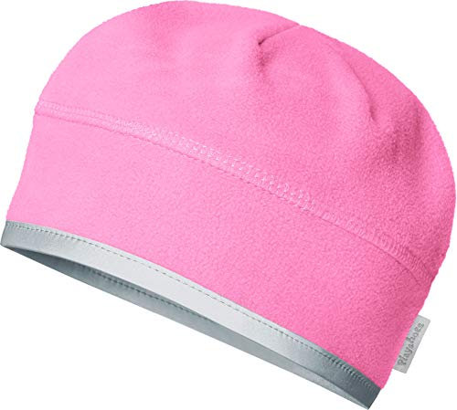 Playshoes Unisex Kinder Fleece-Mütze Wintermütze, pink Helmgeeignet, 55cm