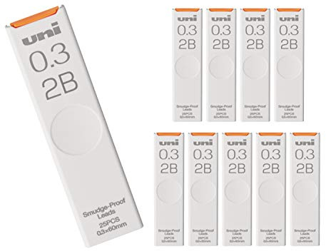 Mitsubishi Pencil Uni Druckbleistift 0,3 2B 10 Punkte Hako ULS03252B