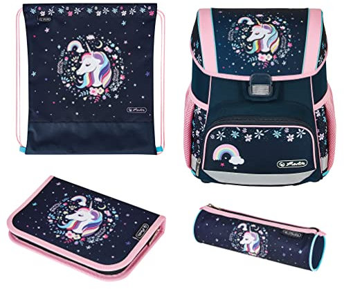 herlitz 50037377 Schulranzen Loop Plus, Unicorn, 1 Stück