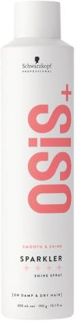 Schwarzkopf Professional OSiS Sparkler Shine Spray Glanzspray Für Haare Silikonfrei Hitzeschutz Anti Frizz Glanz Entwirrend Leichte Konditionierung 300 ml
