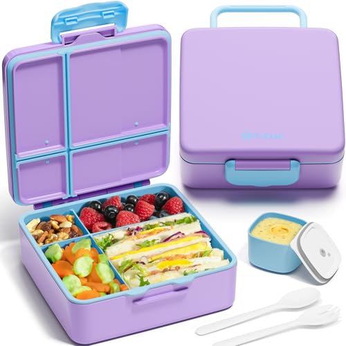 Fimibuke Bento Lunch Box for Kids, Toddler Bento Box with 4 Compartments