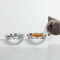Fabater Wandmontierte Futternäpfe für Katzen und Hunde, 0,8 L, Edelstahl, Höhenverstellbar, Abnehmbare Schüsseln