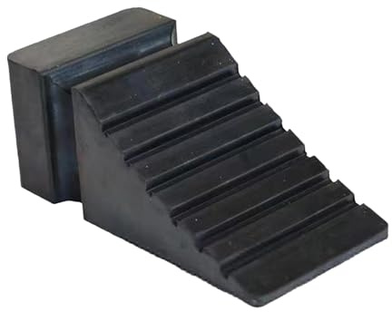 Bloques de rueda - Cuñas de rueda de seguridad para vehículos, tope de neumáticos de goma antideslizante | Bloque de estacionamiento resistente para coche, autocaravana, remolque, camión |