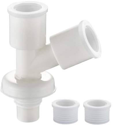 Fyrdyn Adaptador de Tubería de Desagüe para Lavabo de Cocina - Conector Divisor Para Manguera De Desagüe De Lavadora | Conexión Antifugas para Tuberías de Lavadora y Lavabo Hogar Electrodomésticos