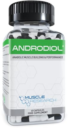 Muscle Research ANDRODIOL - Advanced Bodybuilding Supplement, 60 Vegetarian Capsules, Nettle Root, Maca Root, Fenugreek, Ecdysterone, Muscle Growh and Recovery Tablets