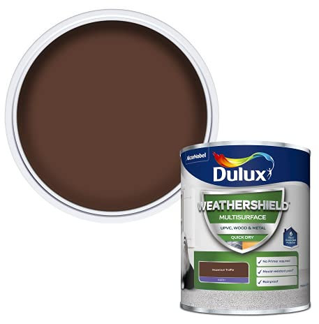 Dulux 5362502 Weathershield Multi Surface Paint - Hazelnut Truffle - 750ML