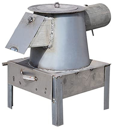 YYUINU Four à charbon en fonte pure, poêle à bois, poêle sans fumée, cuisinière de camping polyvalente, pour tente, intérieur, villa, abri, chauffage, A