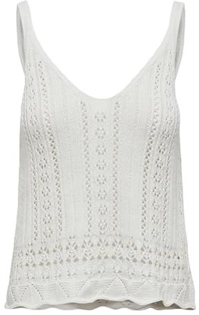ONLY Onllyzet Life S/L KNT Noos Top, Cloud Dancer, L