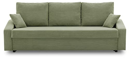 Couch Dorma mit schlaffunktion, einfacher Aufbau, modernes Design, polstermöbel. Schlafcouch zum Wohnzimmer. Widerstandsfähiges, Minimalistisches Design (POSO 047)