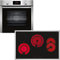NEFF BX48P, Set bestehend aus B2CCG6AN0, N 30, Einbaubackofen mit CircoTherm, 60 x 60 cm, Edelstahl und T18SDH9L0, N 70, autarkes Elektrokochfeld, 80 cm, Schwarz, mit Rahmen aufliegend
