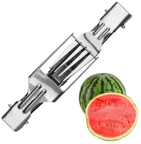 Strumento affettatrice anguria, affettatrice per anguria in acciaio inox | gadget da cucina da campeggio forchetta per anguria - Affettatrice per forchette da frutta facile e veloce gadget