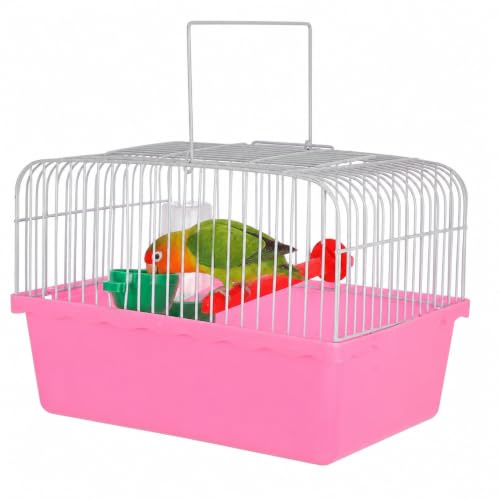 Milisten Portable Bird Travel Carrier With Perch for Small Birds | Portable birdr travel carrier with perch, water feeder and compact design for small parrots and lovebirds