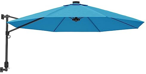 Toshilian Parasol Mural de Balcon, Parasol Déporté de Terrasse Parapluie de Balcon Parasol mural bleu marine 290 cm
