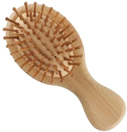 Orivin Mini Brosse En Bambou Pour La Croissance Des Cheveux, Brosse En Bois Naturel Pour Le Cuir Chevelu, Petite Brosse De Massage Pour Le Cuir Chevelu, Brosse Démêlante