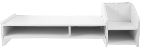 BUGUUYO Supporto per Monitor da Scrivania Organizer Multiuso per Laptop PC e Stampante Tavolino Rialzato per Casa Ufficio e Dormitorio