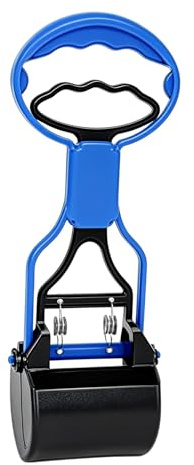 Sxhlseller Pala para Excrementos de Perros, Duradera, con Largo, para Perros Grandes y Pequeños, para Uso en Exteriores (Blue)