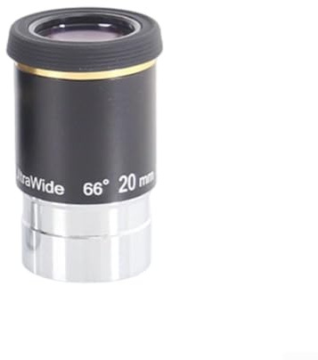 Juego de oculares de telescopio de campo aparente de 66 grados optimizado para observación de poca luz y duración extendida (20 mm)
