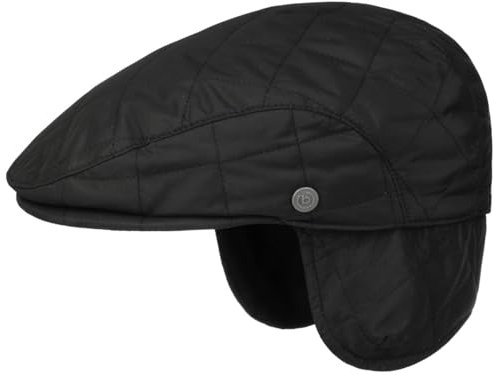 bugatti Quilted Flatcap Schirmmütze Schiebermütze Steppmütze (61 cm - schwarz)