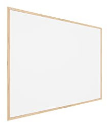 ALLboards Weiß Pinnwand mit Holz Rahmen 100x80cm Korktafel Korkwand Pinnwand Kork