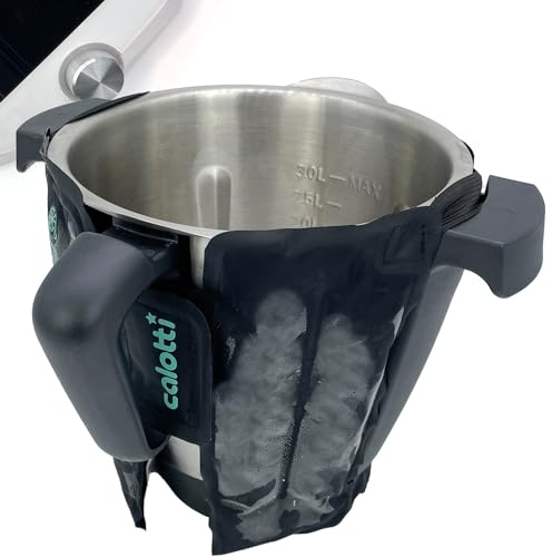Calotti® Cool Many Black Deine Kühlmanschette für den Monsieur Cuisine Connect und Smart. Einfach um den Mixtopf kletten und runterkühlen. Außenseite mit Textilgewebe verstärkt.…