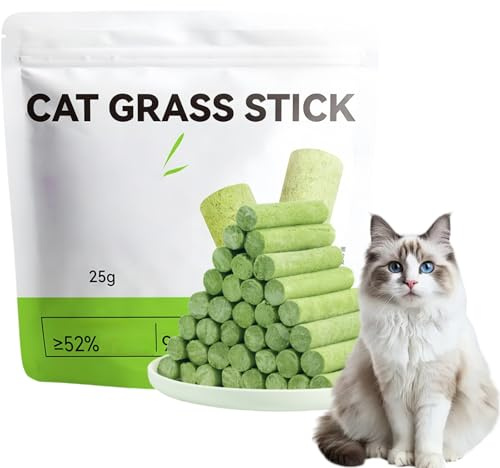 Cat Grass Teething Stick,Natural Catnip Chew Sticks,Catnip Sticks for Hairball Control,Cat Grass Dental Chew Sticks,Cat Dental Toy,Catnip Toys Sticks for Hairball Removal,Cat Teeth Cleaning Sticks