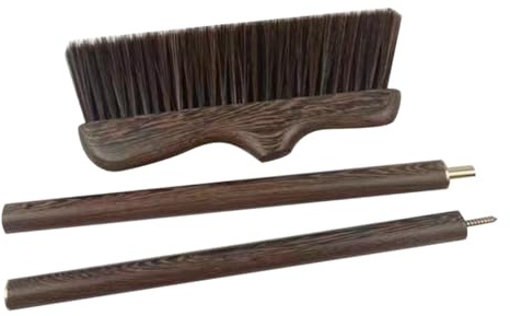 PRETYZOOM Scopa in Legno Di Wenge Setole Morbide Manico Lungo Per Pulizia Pavimenti Casa Cucina Camera Da Letto