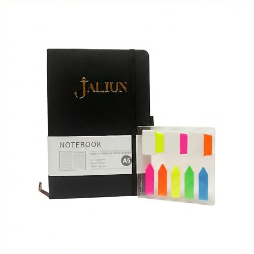Jaliun Taccuino A5 a Righe Quaderno Professionale con Copertina Rigida