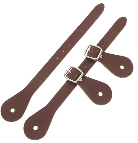 ifundom 2pcs Adjustable Spur Straps for Men and Women, Vintage Western Style Pu Leather Cowboy Boot Straps, Versatile and Portable Equestrian Belt for Competitions and Training Sessions