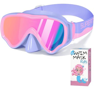 Supertrip Kids Diving Goggles with Fabric Strap for 6-14 Years