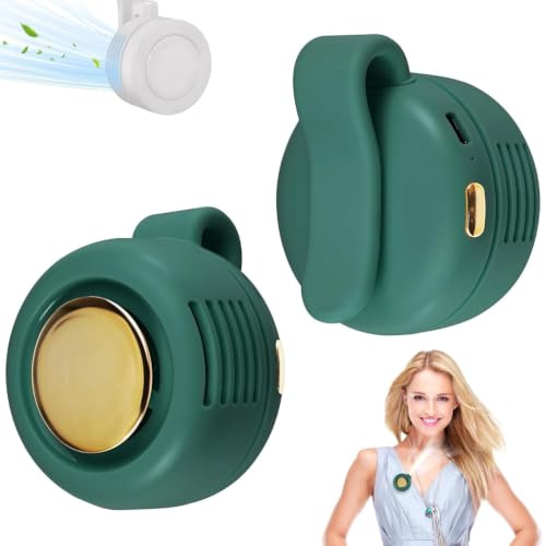 Portable Silent Mini Bladeless Electric Fan, Mini Whirlwind Fan for Waist Clip Fans USB Rechargeable, 3 Speeds Rotatable Clip on Fan for Shirt, for Outdoor Travel Office