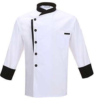 Nanxson Unisex Giacca da cuoco da uomo in cotone traspirante da cucina uniforme da lavoro Ristorante Divise da Cuoco CFM0016