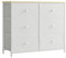 SONGMICS Kommode, Schrank, 6 Stoffschubladen, Metallgestell, Aufbewahrungsschrank, für Kinderzimmer, Schlafzimmer, Flur, kamelgelb-cremeweiß LTS323W01