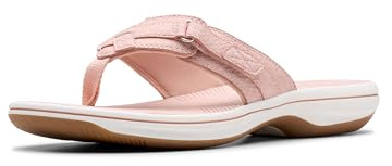 Clarks Women's Breeze Sea Flip-Flop, Blush Interest, 7 UK