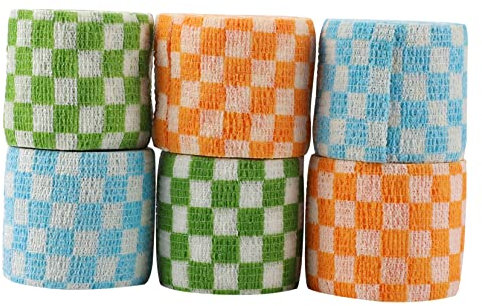 FRCOLOR 6rolls Finger Non-Woven Material Self- Printing Sports Protective Sterile Dressings